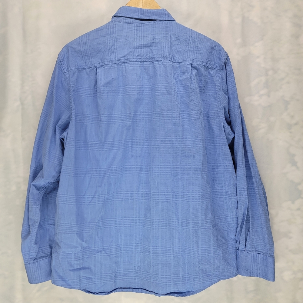 Tasso Elba Large 16-16 1/5 Mens Shirt Angled Barrel Cuff Regular Fit Non Iron - Picture 2 of 6